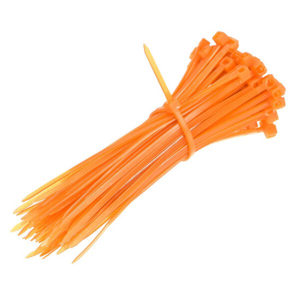 Cable ties virgin nylon 6/6 ORANGE 370mm x 4.8mm (standard NON releasable)Zero halogen +low smoke and fume.