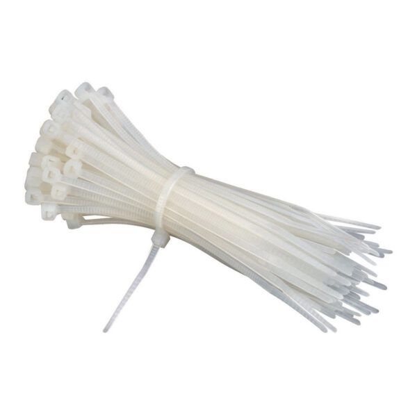 Cable ties virgin nylon 6/6 OPAQUE 300mm x 4.8mm (standard NON releasable) Zero halogen +low smoke and fume.