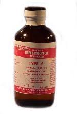 Type A Cargille immersion oil low viscosity (150 centistokes) for microscopy, 120ml