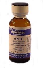 Type B Cargille immersion oil medium viscosity (1250 centistokes) for microscopy, 120ml