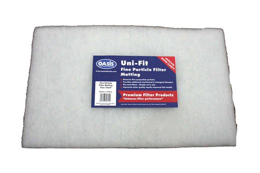 Filter matting (small) for straining fine suspended particles. Approx size 432 x 279 x 32 mm
